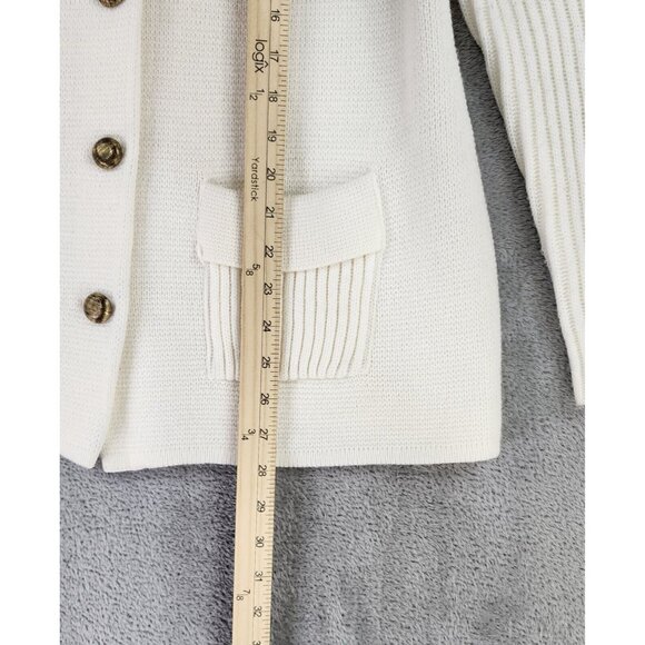 Montgomery Ward Cardigan Womens Size 38 White Knit Button Down Vintage Sweater - Picture 4 of 9